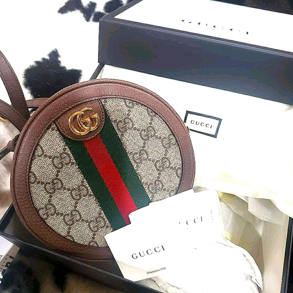 Gucci GG Brown Ophidia Supreme Mini Backpack - Picture 2 of 4